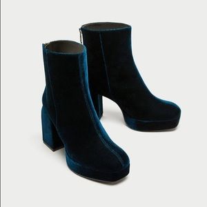 Zara platform heel boots